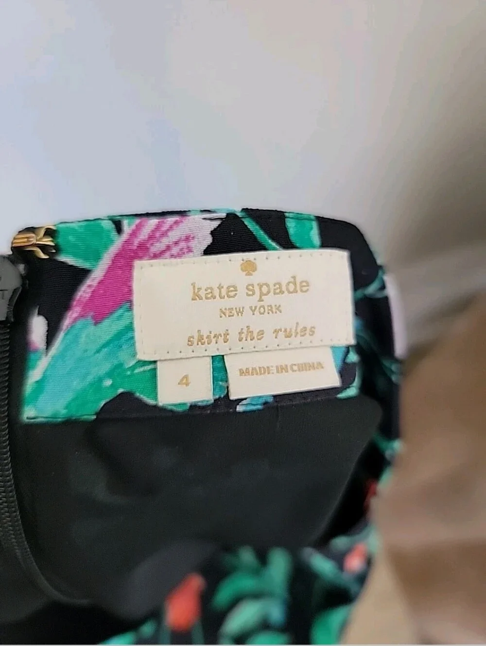 kate spade Skirt The Rules Floral Hummingbird Skirt Sz 4
